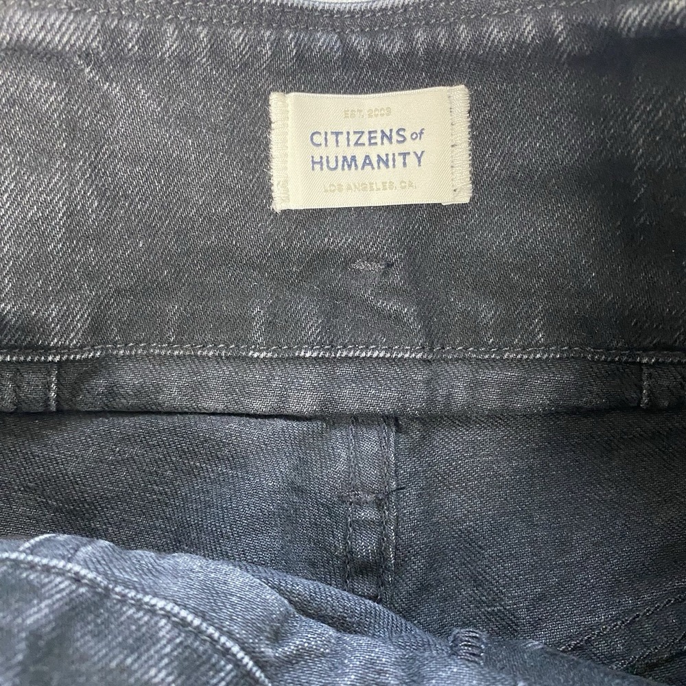 Citizens of Humanity Sidney Corset Straight Cropped Leg Jeans 27 Washed Black - Picture 11 of 16